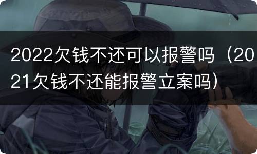 2022欠钱不还可以报警吗（2021欠钱不还能报警立案吗）