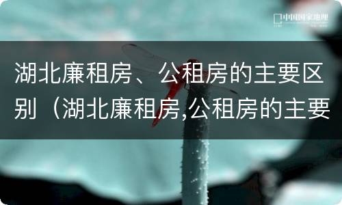 湖北廉租房、公租房的主要区别（湖北廉租房,公租房的主要区别是）