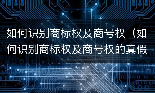 如何识别商标权及商号权（如何识别商标权及商号权的真假）