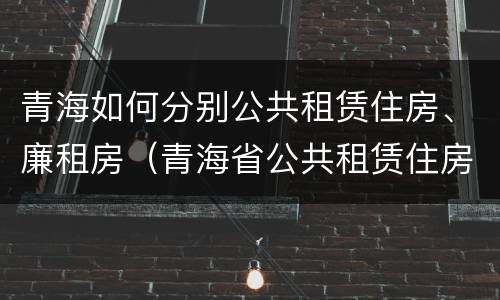 青海如何分别公共租赁住房、廉租房（青海省公共租赁住房管理办法）