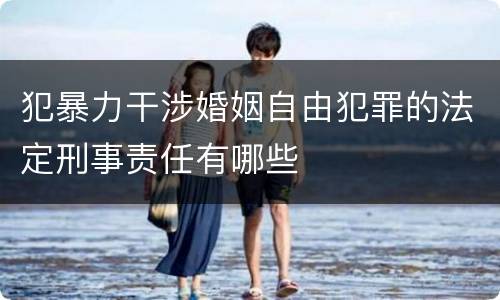犯暴力干涉婚姻自由犯罪的法定刑事责任有哪些