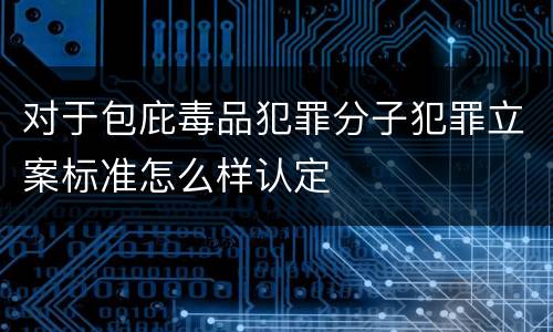 对于包庇毒品犯罪分子犯罪立案标准怎么样认定