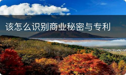 该怎么识别商业秘密与专利