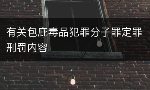 有关包庇毒品犯罪分子罪定罪刑罚内容