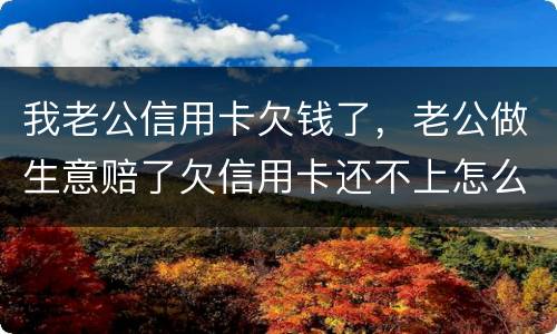 我老公信用卡欠钱了，老公做生意赔了欠信用卡还不上怎么办