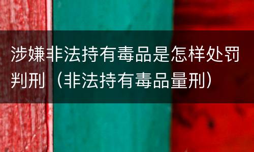 涉嫌非法持有毒品是怎样处罚判刑（非法持有毒品量刑）