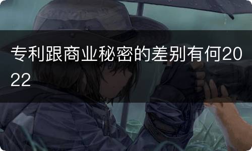 专利跟商业秘密的差别有何2022