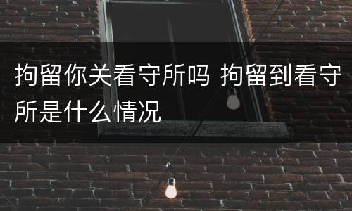 拘留你关看守所吗 拘留到看守所是什么情况