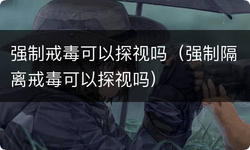 强制戒毒可以探视吗（强制隔离戒毒可以探视吗）