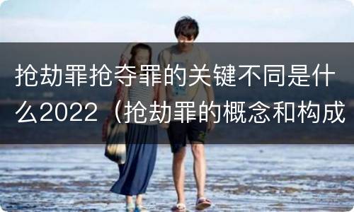 抢劫罪抢夺罪的关键不同是什么2022（抢劫罪的概念和构成要件）