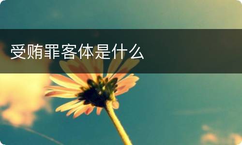 受贿罪客体是什么