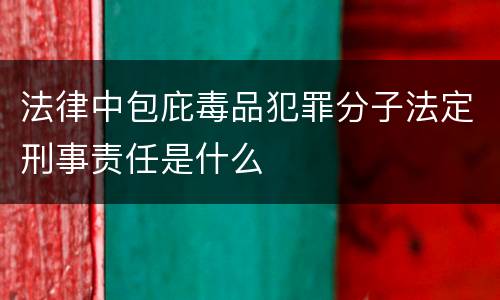 法律中包庇毒品犯罪分子法定刑事责任是什么