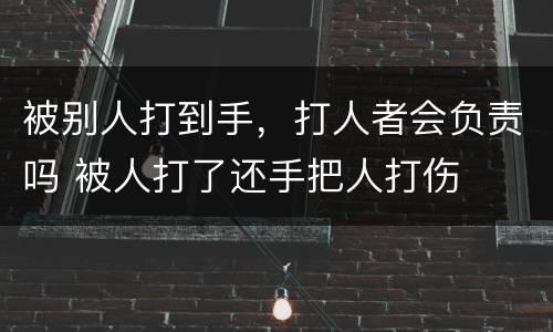 被别人打到手，打人者会负责吗 被人打了还手把人打伤