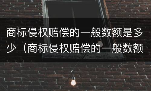 商标侵权赔偿的一般数额是多少（商标侵权赔偿的一般数额是多少啊）