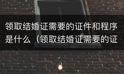 领取结婚证需要的证件和程序是什么（领取结婚证需要的证件和程序是什么意思）