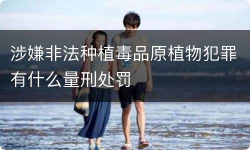 涉嫌非法种植毒品原植物犯罪有什么量刑处罚
