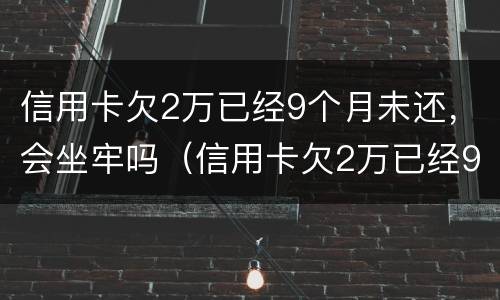 信用卡欠2万已经9个月未还，会坐牢吗（信用卡欠2万已经9个月未还,会坐牢吗知乎）