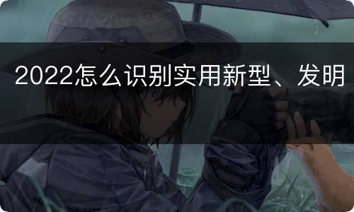 2022怎么识别实用新型、发明