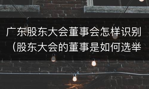 广东股东大会董事会怎样识别（股东大会的董事是如何选举出来的?）