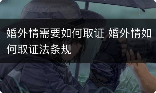 婚外情需要如何取证 婚外情如何取证法条规