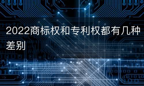 2022商标权和专利权都有几种差别