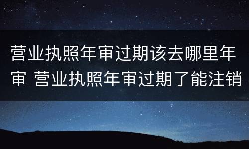 营业执照年审过期该去哪里年审 营业执照年审过期了能注销吗