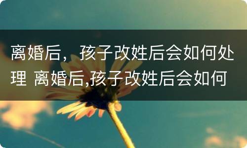 离婚后，孩子改姓后会如何处理 离婚后,孩子改姓后会如何处理呢