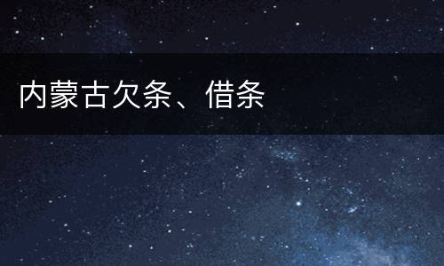 内蒙古欠条、借条