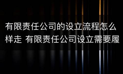 有限责任公司的设立流程怎么样走 有限责任公司设立需要履行哪些程序