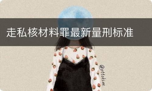 走私核材料罪最新量刑标准