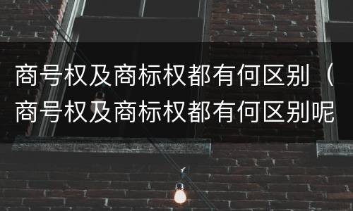 商号权及商标权都有何区别（商号权及商标权都有何区别呢）