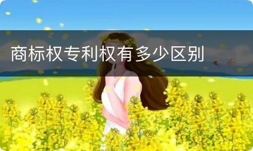 商标权专利权有多少区别