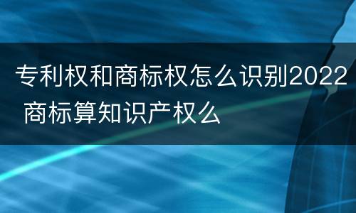 专利权和商标权怎么识别2022 商标算知识产权么