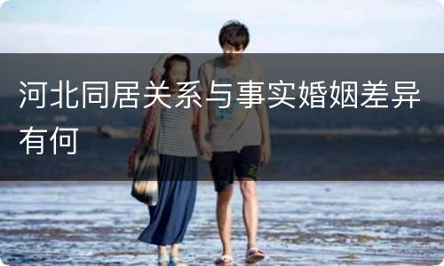 河北同居关系与事实婚姻差异有何