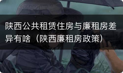 陕西公共租赁住房与廉租房差异有啥（陕西廉租房政策）