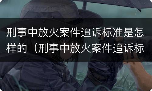 刑事中放火案件追诉标准是怎样的（刑事中放火案件追诉标准是怎样的呢）