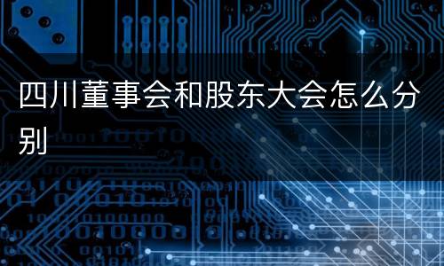 四川董事会和股东大会怎么分别