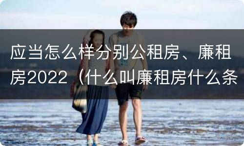 应当怎么样分别公租房、廉租房2022（什么叫廉租房什么条件什么叫公租房）