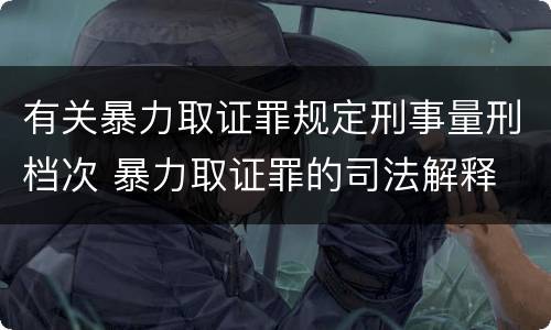 有关暴力取证罪规定刑事量刑档次 暴力取证罪的司法解释
