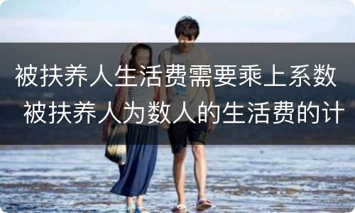 被扶养人生活费需要乘上系数 被扶养人为数人的生活费的计算