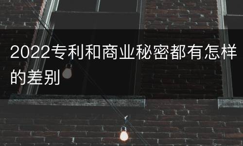 2022专利和商业秘密都有怎样的差别