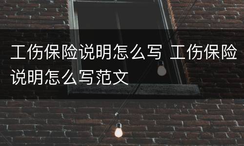 工伤保险说明怎么写 工伤保险说明怎么写范文