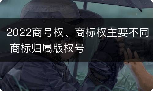 2022商号权、商标权主要不同 商标归属版权号