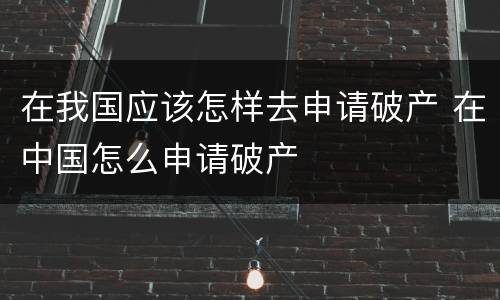 在我国应该怎样去申请破产 在中国怎么申请破产