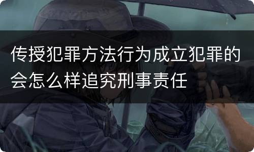 传授犯罪方法行为成立犯罪的会怎么样追究刑事责任