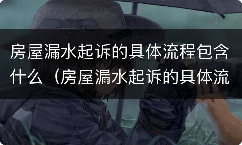 房屋漏水起诉的具体流程包含什么（房屋漏水起诉的具体流程包含什么内容）