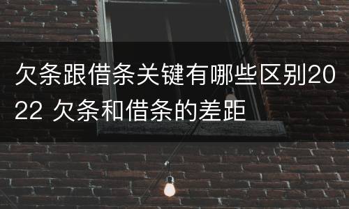 欠条跟借条关键有哪些区别2022 欠条和借条的差距