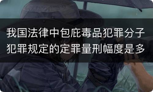 我国法律中包庇毒品犯罪分子犯罪规定的定罪量刑幅度是多少
