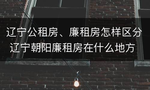 辽宁公租房、廉租房怎样区分 辽宁朝阳廉租房在什么地方