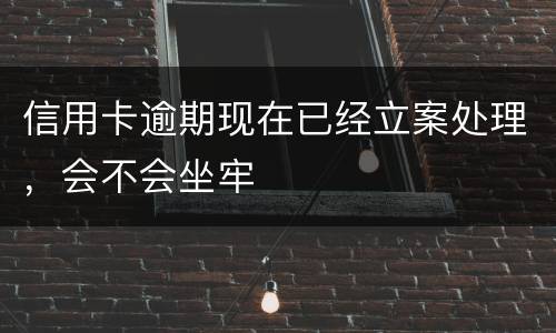 信用卡逾期现在已经立案处理，会不会坐牢